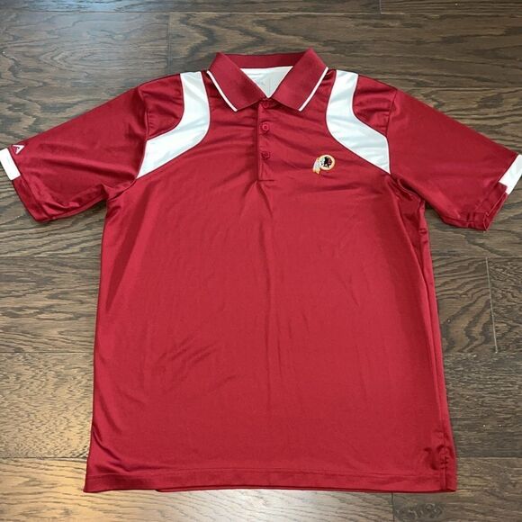 Vintage Antigua polyester men’s Washington Redskins Polo golf shirt L 2 tone - Picture 1 of 3